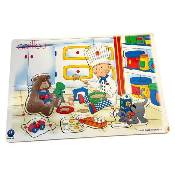 Irwin Caillou Puzzles Lot 4 Fall Winter Kitchen Park Wood Knobs Vintage 2002 - Picture 4 of 14